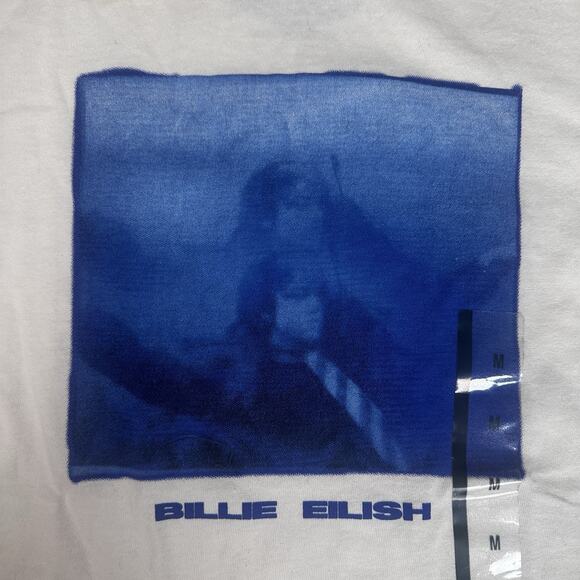 Billie Eilish T-Shirt Tween Size Medium, Beige, 'Hit Me Hard And Soft' Graphic - Picture 4 of 7